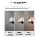 Axyaa LED Magpie Wall Lamp, Touch Switch, Rotatable, Modern Art Home Decor