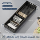 Axyaa Adjustable Dish Rack Drawer Organizer Storage Holder Shelf