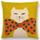Axyaa Cartoon Animals Cushion Cover - Cat Flamingo Penguin Rabbit Pillow Case