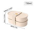 Axyaa Double Layer Microwave Lunch Box: Divided Bento Container for Kids and Students