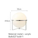 Axyaa Modern LED Floor Lamp Chrome Metal White Acrylic Ball Lights