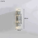 Axyaa Crystal Large Wall Lamp for Duplex Building Villa Hall, High-End Decorative Lighting