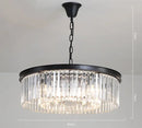 Axyaa Metal and Crystal Pendant Light - Stylish LED Chandelier for Living Room