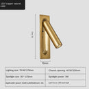 Axyaa LED Wall Lamp Black/Copper with USB Interface for Bedroom, Living Room, Study