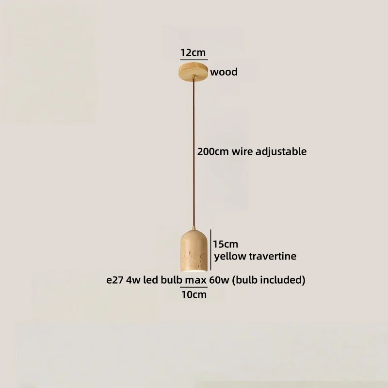 Axyaa Nordic LED Pendant Lamp Terrazzo Hanging Lights