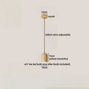 Axyaa Wabi Sabi LED Pendant Light: Bedroom Kitchen Interior Yellow Travertine Wood Fixture