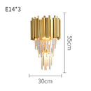 Axyaa Crystal LED Wall Light - Nordic Luxury Stainless Steel & Gold Bedroom Decor