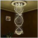 Axyaa Luxury Crystal Chandelier for Staircase, Modern LED Home Decor Lighting