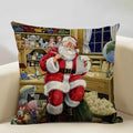 Axyaa Christmas Tree Santa Claus Cushion Cover 45x45cm