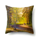 Axyaa Snowflake Christmas Cushion Cover 45*45cm - Four Seasons Scenery Decoration Pillow Case