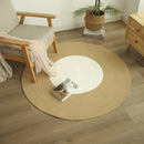 Axyaa Cotton Circular Floor Mat: Antislip & Absorbent Rug for Living Room and Bathroom