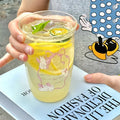 Axyaa Bowknot Glass Cup 500ml - Bunny Design - Kawaii Aesthetic Drinking Tumbler