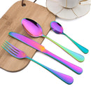 Black Stainless Steel Cutlery Set for Family Parties by Axyaa