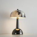 Axyaa Marble LED Night Light Black Metal Touch Switch Art Deco Bedroom Lamp