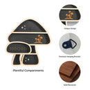 Axyaa Wooden Mushroom Wall Hanging Decoration and Storage Shelf