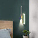 Axyaa Modern Black Pendant Lamps: LED Bedside Lighting, High Ceiling Suspended Light