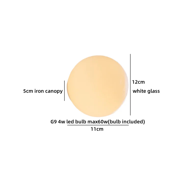 Axyaa LED Wall Lamps with Yellow Stone Lampshade for Indoor Lighting