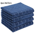 Axyaa Cotton Kitchen Towels Set of 4, Ultra Soft Absorbent Dishcloths