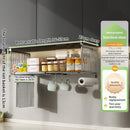 Stainless Steel Under Shelf Hanging Basket by Axyaa for Kitchen & Bathroom Organization