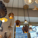 Axya Log Style Wood Chandelier for Dining Room and Kitchen Island