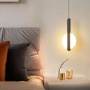 Axyaa Black Nordic LED Chandelier for Home Restaurant Bar, Minimalist Art Acrylic Lighting