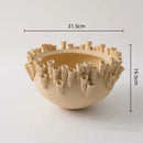 Axyaa Ceramic Vase Art Flowerpot Home Decor Handicrafts Relief Flower Vase