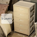 Axyaa Cream 3-6 Tier Rolling Storage Cabinet for LivingRoom/Bedroom/Study Organization