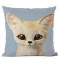 Axyaa Cute Animal Big Eyes Dog Funny Cat Throw Pillow Cover Home Decor Cotton Linen