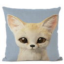 Axyaa Cute Animal Big Eyes Dog Funny Cat Throw Pillow Cover Home Decor Cotton Linen