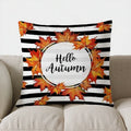 Axyaa Autumn Leaf Pattern Decorative Pillow Cover for Sofa Bedroom Car