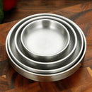 Axyaa Stainless Steel Double Layer Sauce Dip Bowls Snack Plate for BBQ Seasoning