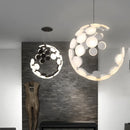 Axyaa Sphere Moon Pendant Chandelier for Modern Decor Lighting