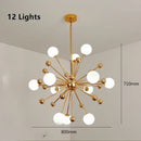 Axyaa Organic Glass Acrylic LED Chandelier Pendant Lamp for Kitchen, Restaurant, Living Room