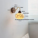 Axyaa Tiffany Style Shell Glass LED Wall Light with Copper Arm
