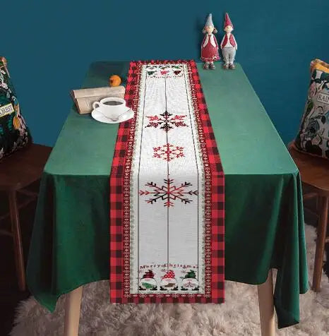 Axyaa Christmas Gnome Table Runner - Festive Home Party Decor