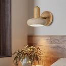 Axyaa Yellow Travertine LED Wall Light with Rotate Function and Pull Chain Switch