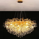 Axyaa Crystal Water Drop Chandelier for Luxury Living Room Decor