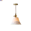 Axyaa Vintage Brass LED Pendant Lamp | Japan Style Hanging Lights | Ceramic Finish