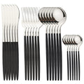Axyaa 24Pcs Stainless Steel Cutlery Set Dinnerware Flatware Knife Fork Spoon
