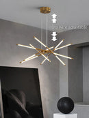 Axyaa Modern LED Chandelier with Remote Control for Home Ceiling Lighting
