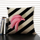 Axyaa Cactus Pineapple Pattern Cushion Cover 45x45 Linen Pillowcase