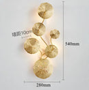 Lotus Leaf Wall Lamp Sconce for Bathroom LED Lights by Axyaa - Modern Industrial Bedroom Indoor Fixture