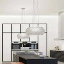Axyaa Modern Acrylic LED Chandelier in Transparent Gold for Indoor Lighting