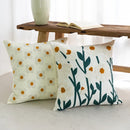Axyaa Nordic Fresh Sofa Embroidery Pillow Cover Floral Decorative Pillowcase