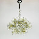 Axyaa Flower Glass Chandelier: Luxury French Modern Pendant Light for Living Room