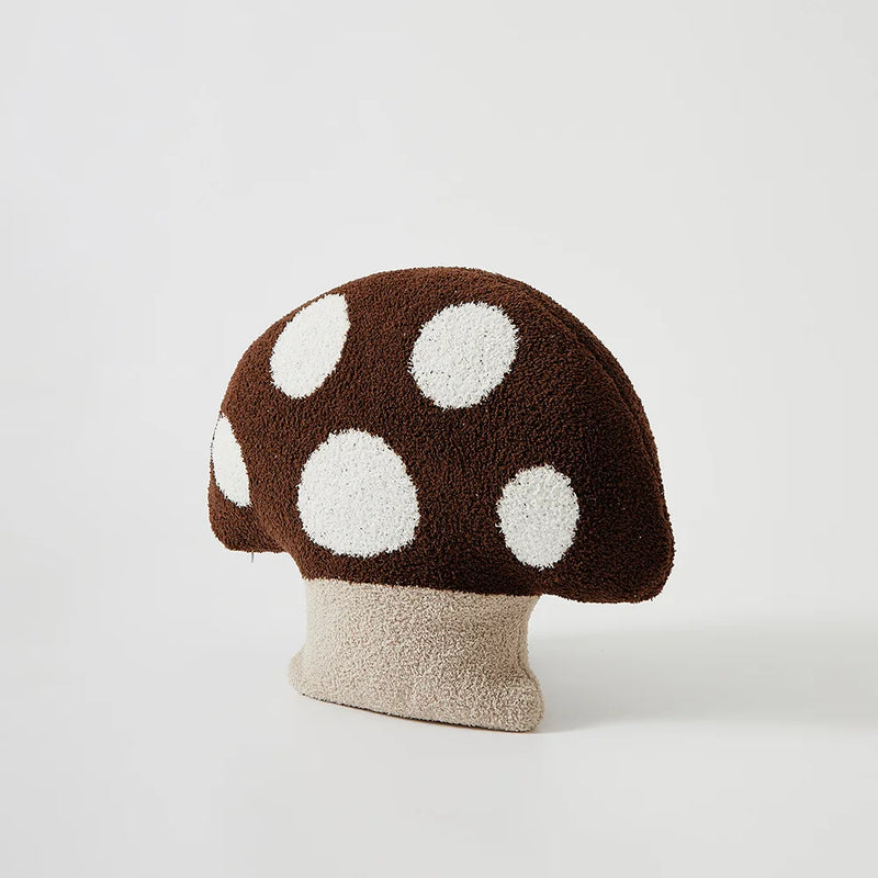 Axyaa Plush Mushroom Pillow 45x50cm. Removable Cover, Decorative Cushion for Bedroom Sofa.