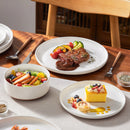 Axyaa Stoneware Dinner Set | 4 Color Options | 18/36 Piece Layered Glaze Dinnerware