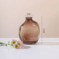 Axyaa Zen Glass Vase Geometric Single Flower Holder for Home Decor
