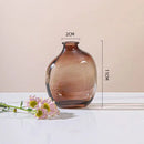 Axyaa Zen Glass Vase Geometric Single Flower Holder for Home Decor