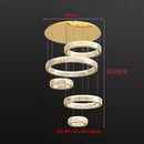 Axyaa Crystal Chandelier Stair Pendant Light for Modern Home Decor - Interior Lighting